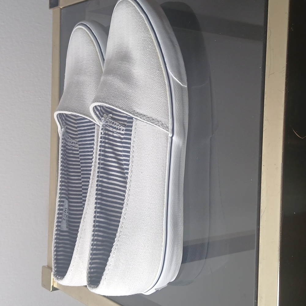 Cole Haan White Canvas Slip On Shoes Size 7.5 - Picture 3 of 14
